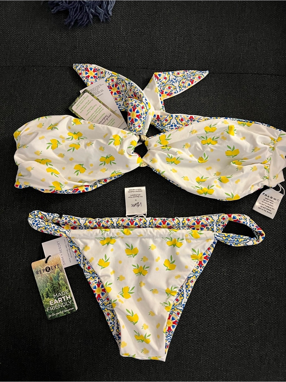 NWT VDM Bikini Top size XXL , bottom size M, reversible